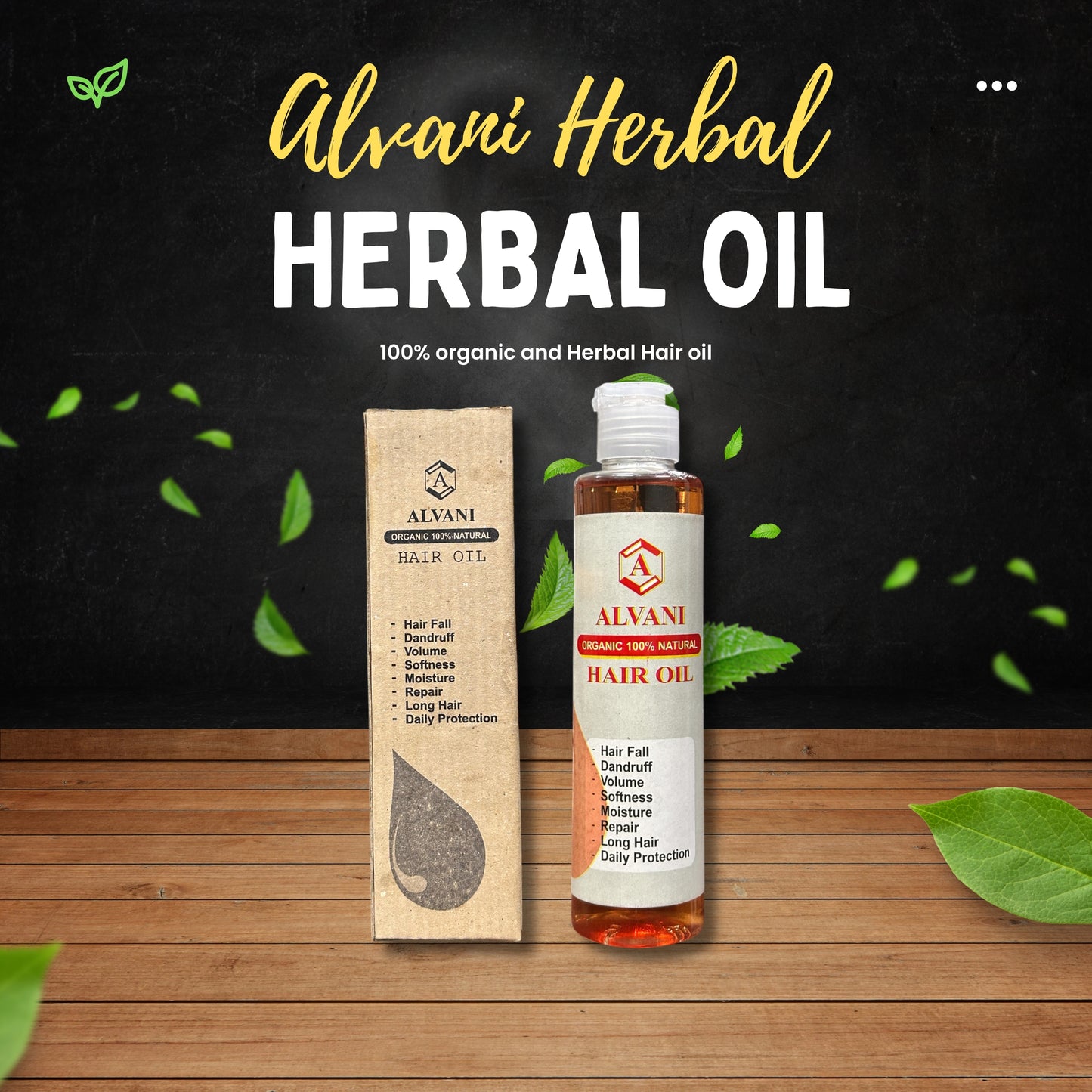 🌿 Alvani® Organic Hair Oil – 100% Natural Herbal Formula | Free Home Delivery 🔥